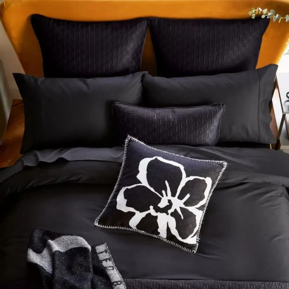 Ted Baker London Plain Dye Collection Duvet Cover Set- Black